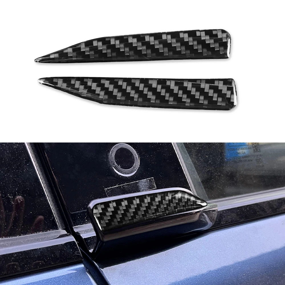 for Mustang Mach-E Mach E 2021 2022 Door Handle Decoration Cover Trim Sticker Car Exterior Accessories Styling Carbon Fiber