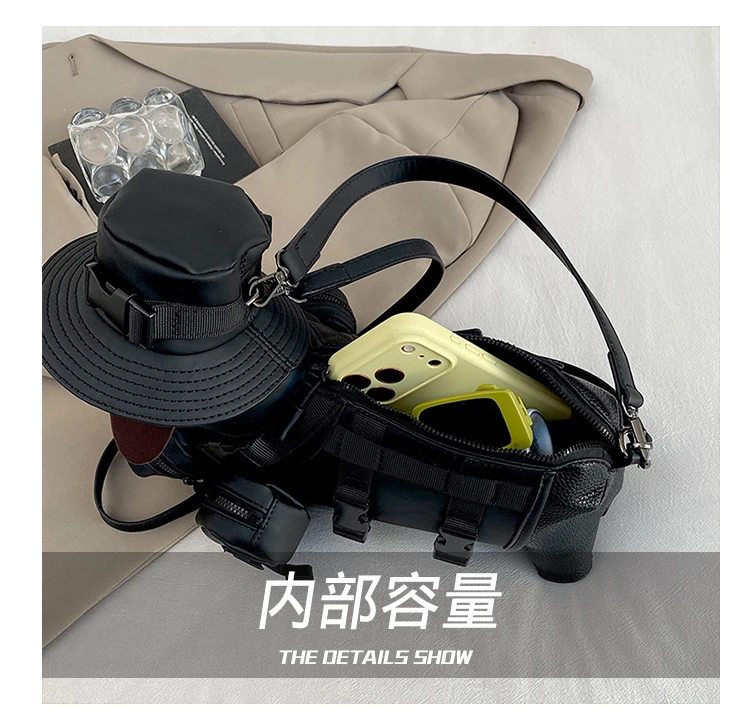 2026 Novelty 3D Dachshund Shaped Bag for Women with Mini Hat Buckle Design Cartoon Crossbody Streetwear Fashion Shoulder Purse