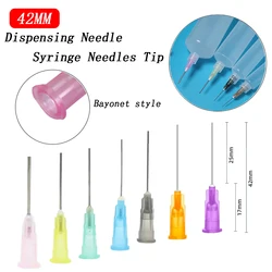 10/50/100PCS Bayonet Style 42mm Dispensing Needle Syringe Needles Tip Precision Tips Liquid Dispenser Needle Accessories