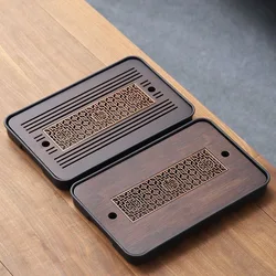 New Chinese Style Bamboo Tea Tray With Water Storage Drainage Tea Table Tea Tray For Household Office Home Tea Set Accessory