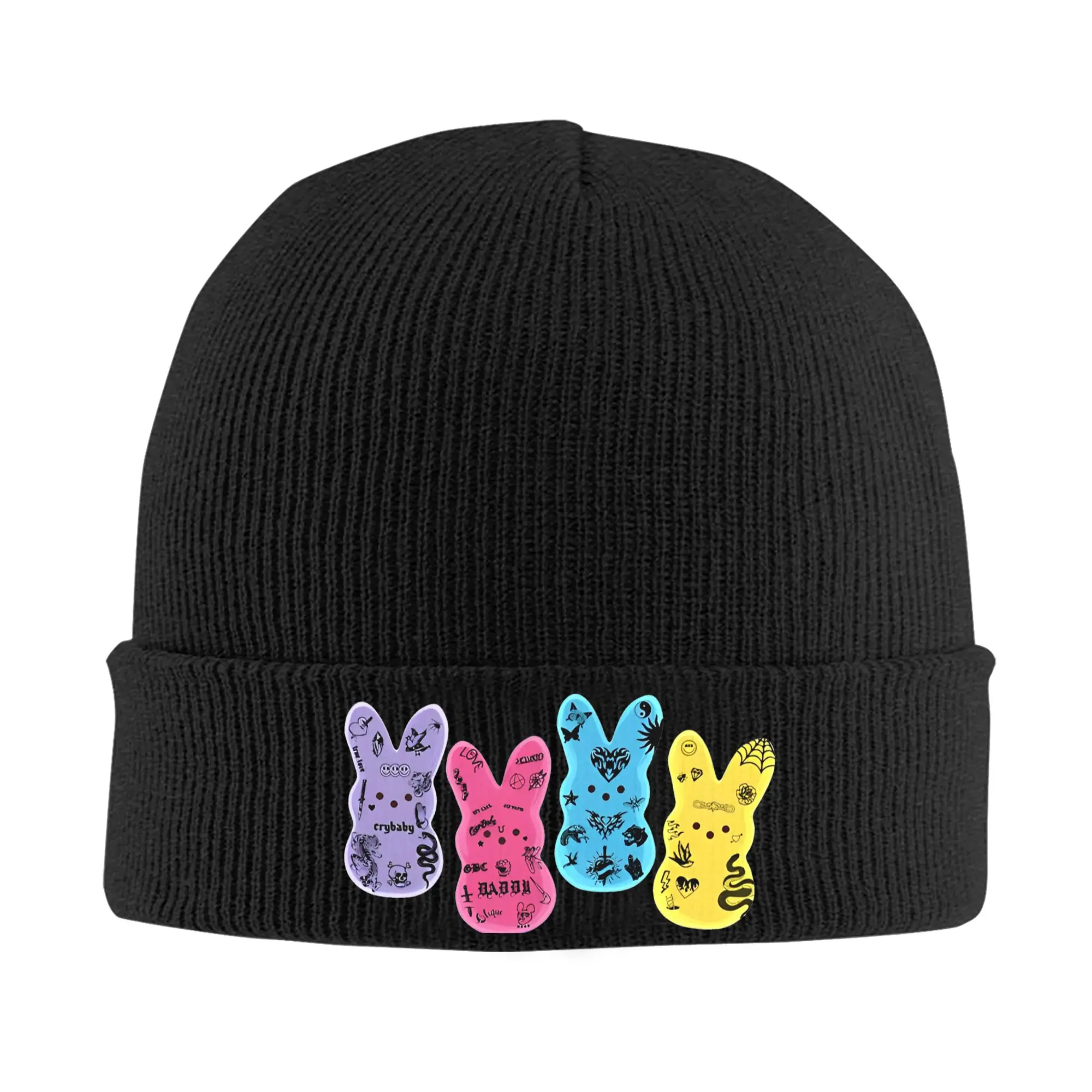 Tattooed Lil Peep  Knit Hat Beanie Autumn Winter Hat Warm Unisex  Street  Caps Men Women Gift,