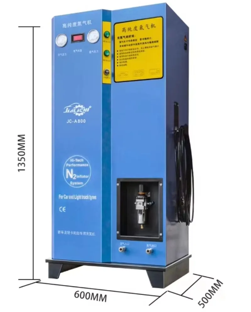 High purity generator vehicle tools for automobile and vehicle tire inflation