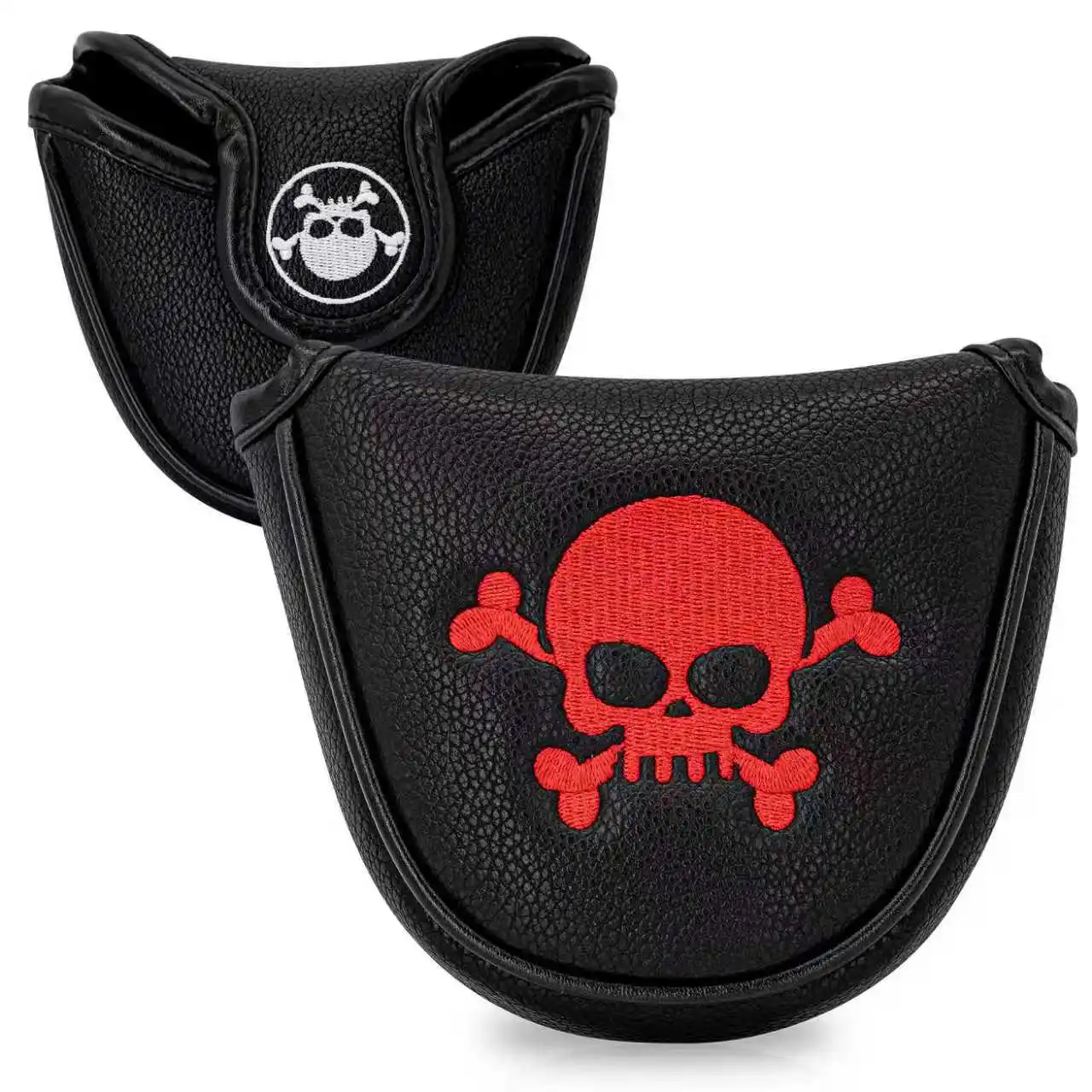 Funda para la Cabeza del Palo de Golf | Diseño de Calavera, Bordado Avanzado en PU, Apto para la Mayoría de los Clubes, Ideal para Regalos