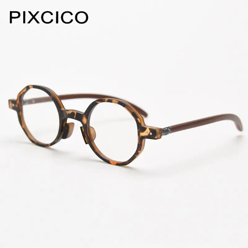 R56995 Lady Popular Scrub Leopard Presbyopic Spectacle Men Polygon Retro Reading Glasses Dioptric +50~+350 Tr90 Clear Eyeglass