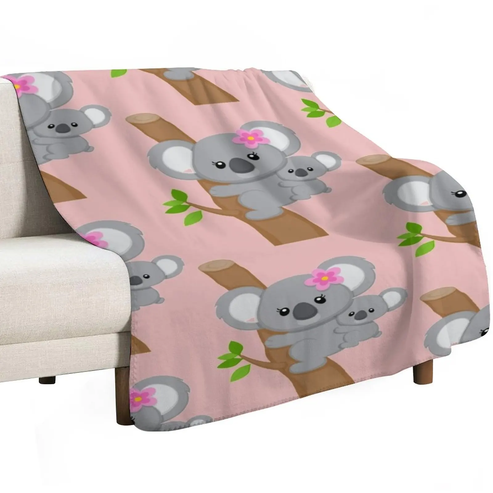 koala Throw Blanket Personalized Gift Plush Polar Bed linens Vintage Blankets For Sofas Blankets
