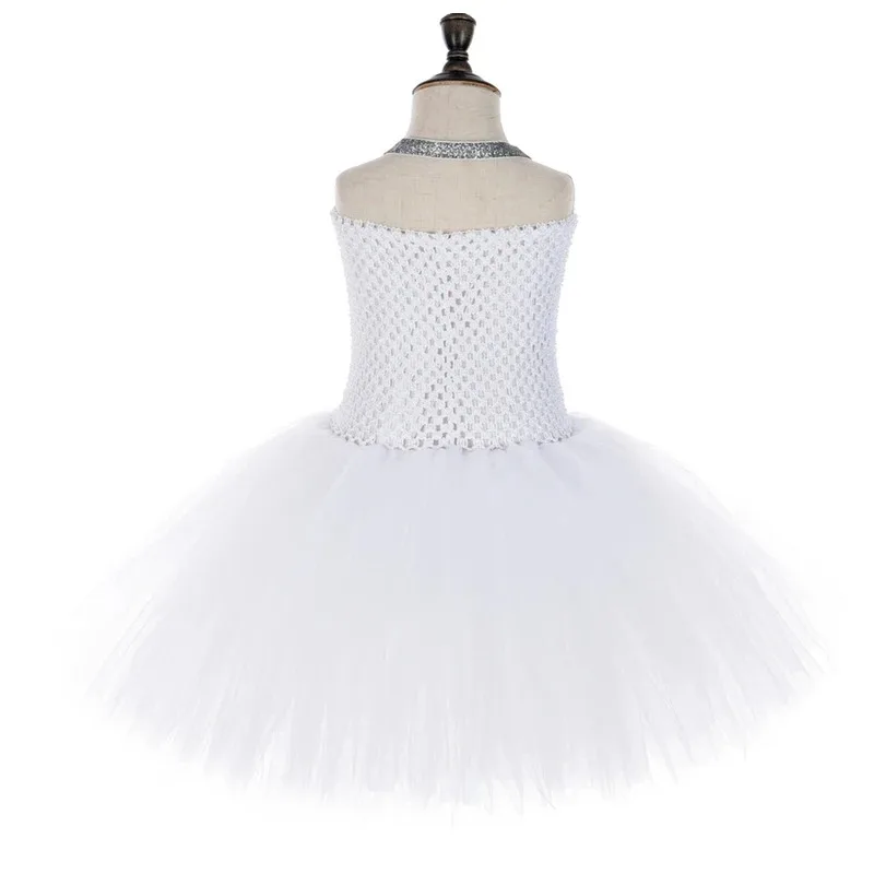 White Tooth Fairy Costume for Girls Christmas Halloween Dresses Kids Angel Elf Princess Ballet Tutus Outfit with Butterfly Wings