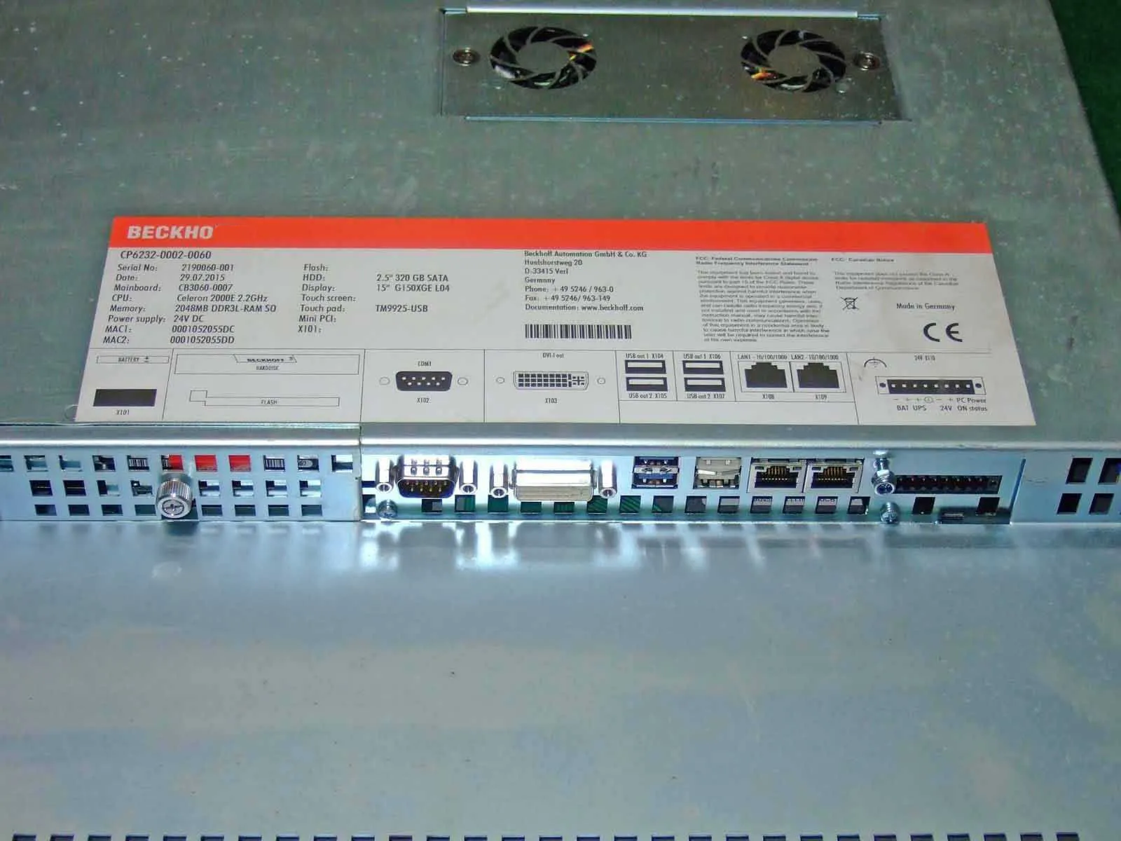 CP6232-0002-0060 Панель управления для Бекшоффа