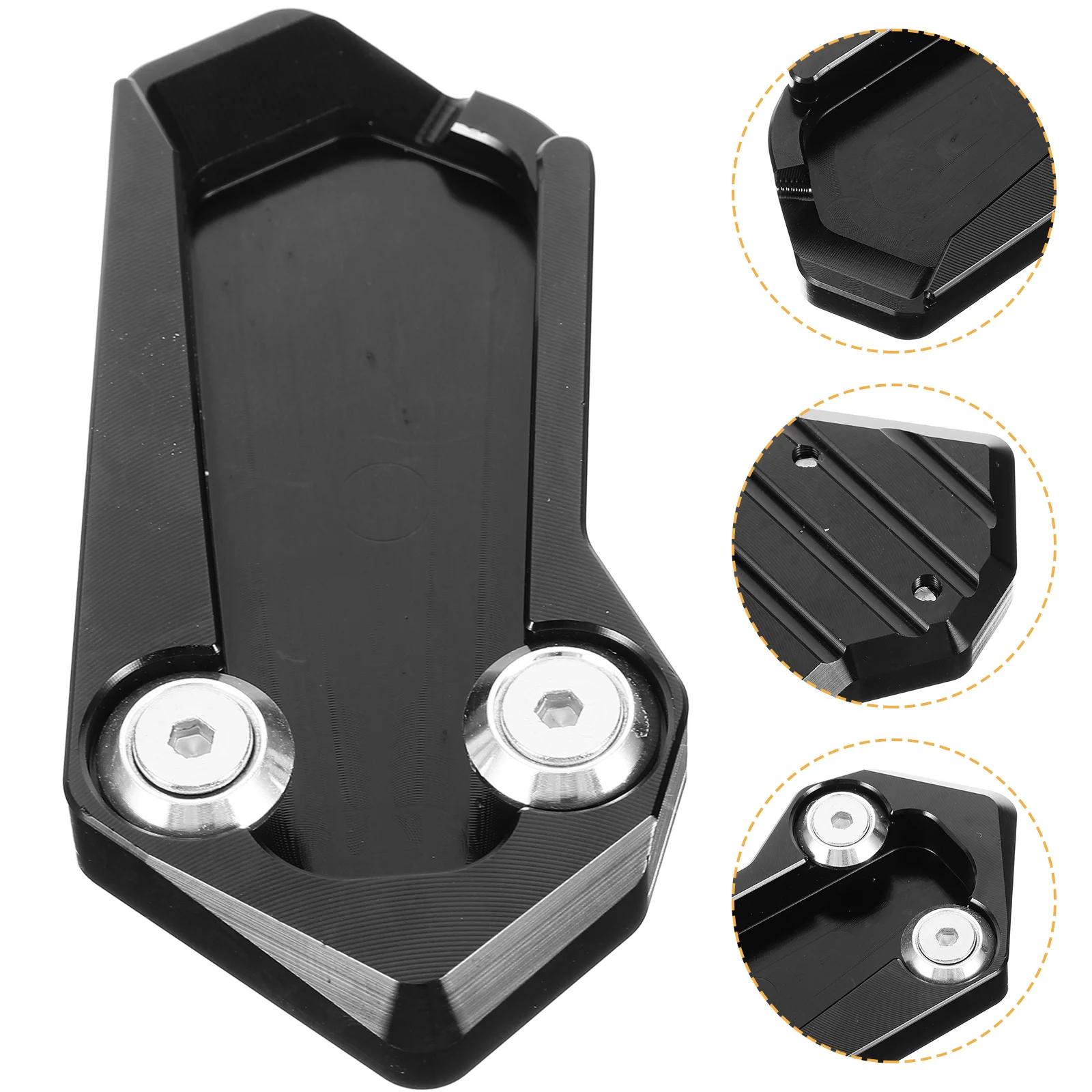 

Motorcycle Side Stand Pad Professional Aluminum Kickstand Support Pad Lightweight Non-Slip Motorcycle Foot Side Stand Cushion