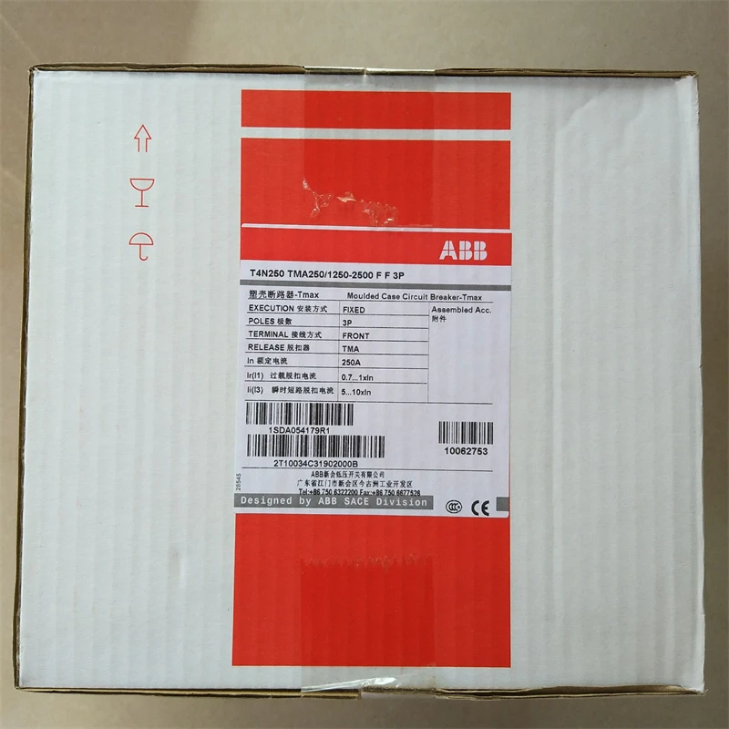 2025 ABB Kompaktleistungsschalter T4N250 TMA250 FF 3P 1SDA054179R1 250A Luftschalter