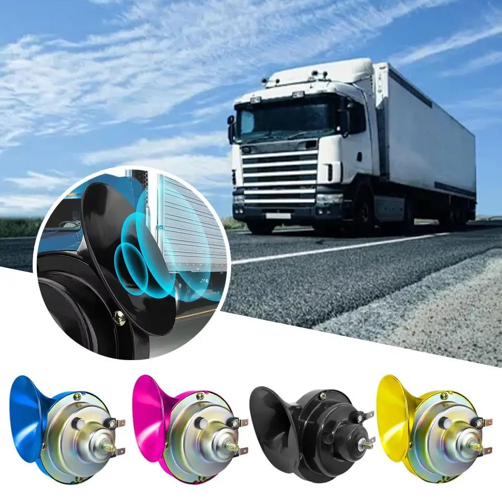 12V Super Loud Train Horn Waterproof Air Electric Snail Horn Universal For Motorcycles Cars Truck SUV Boat