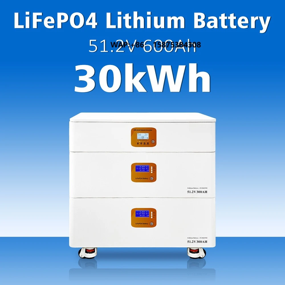 RND 30kWh All-in-One Home Solar Storage System 12kW Hybrid Inverter Lithium Battery 51.2V 600Ah for Residential ESS