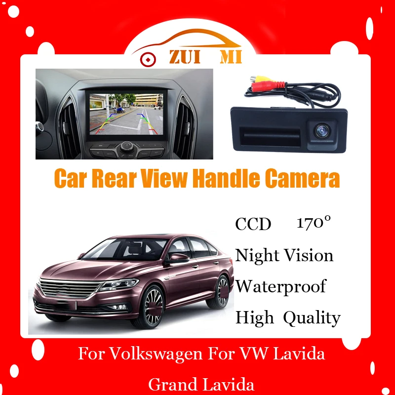 Car Reverse Rear View Camera For Volkswagen For VW Lavida Grand Lavida Waterproof CCD Full HD Night Vision Backup Parking Camera