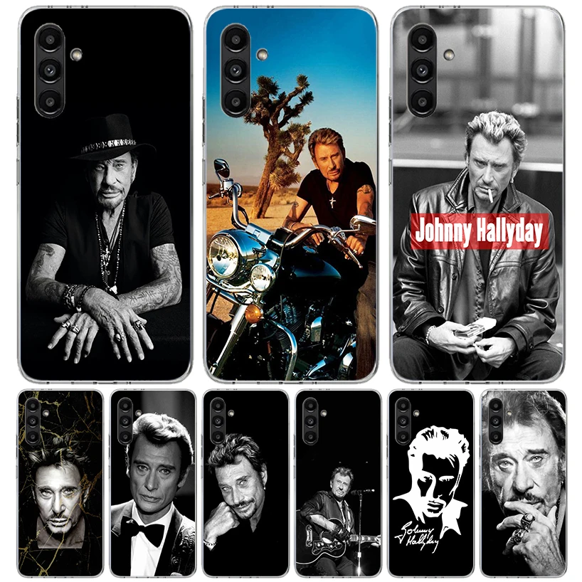 Johnny Hallyday – coque de téléphone musicale, étui pour Samsung Galaxy A16 A56 A36 A26 A15 A55 A35 A25 A14 A54 A34 A24 A13 A53 A33 A23 A05S A