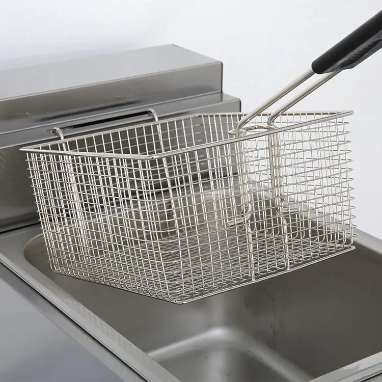 

Commercial Stainless Steel LPG Deep Fryer 8L with Basket & Lid Countertop Propane Gas Fryer for Chips Fast Food Restaurant