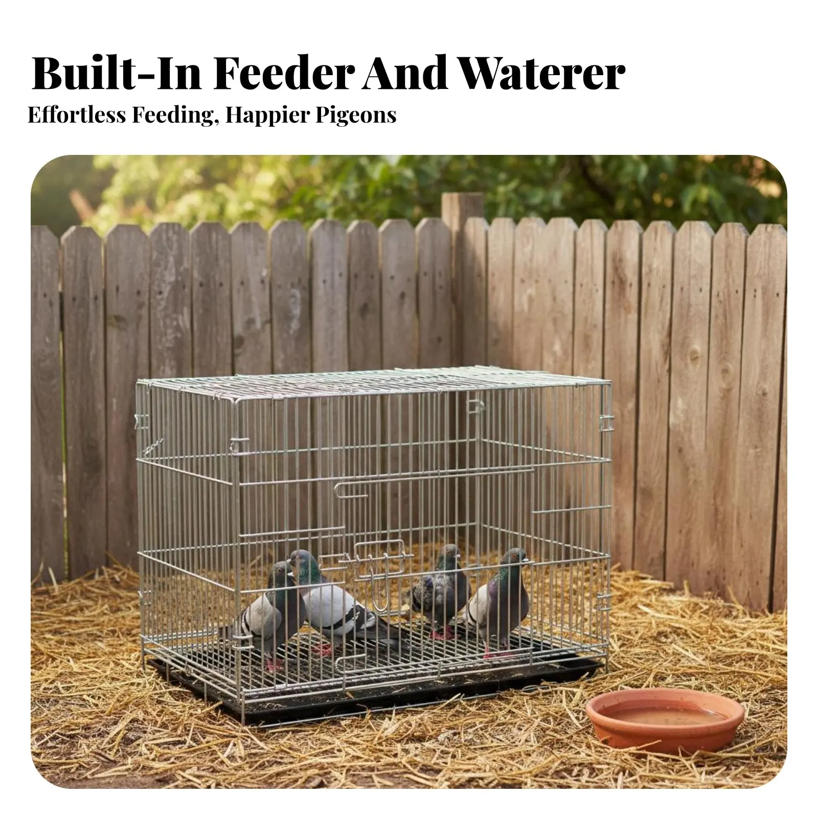 

Pigeon Breeding Enclosure Spacious Folding Pigeon Enclosure Pet Enclosure Easy to Clean Raised Bottom Grate