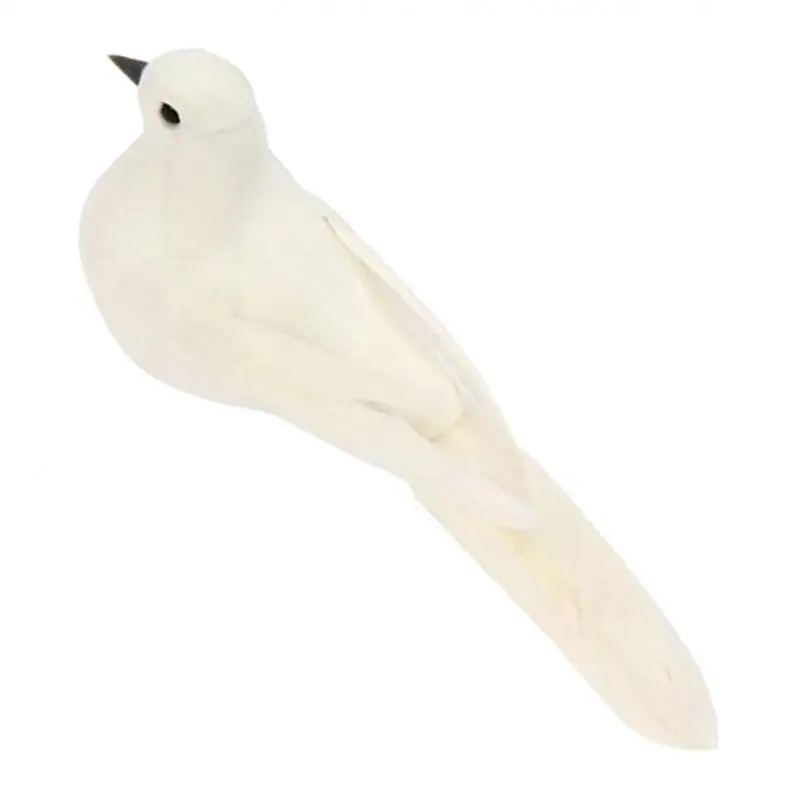 Artificial Pigeon Dove Statue Lifelike Feather Foam Bird Model Garden Decoration Props for Backyard Lawn
