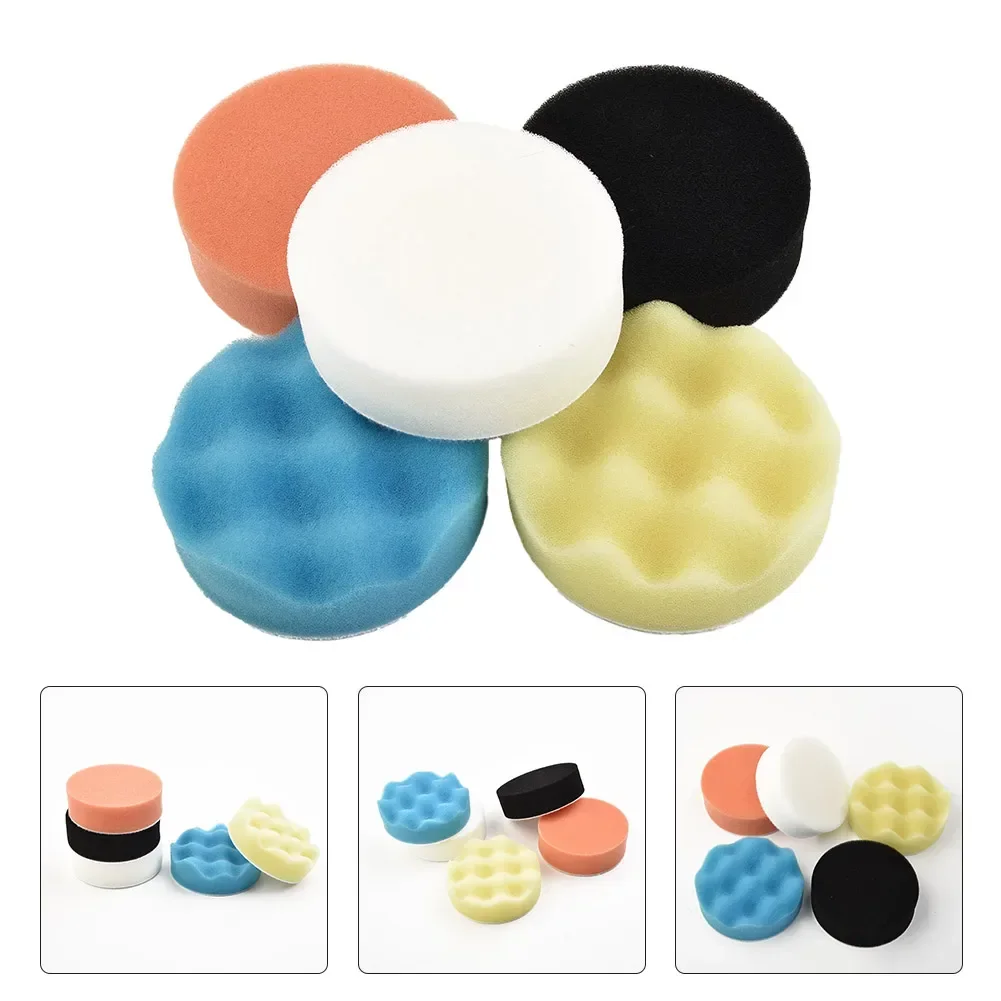 50pcs Polishing Pads Foam Sponge 3 Inch Car Buffer Pads 75mm Flocking Car Buffer Pads For Detail Polisher Waxing Cleaning