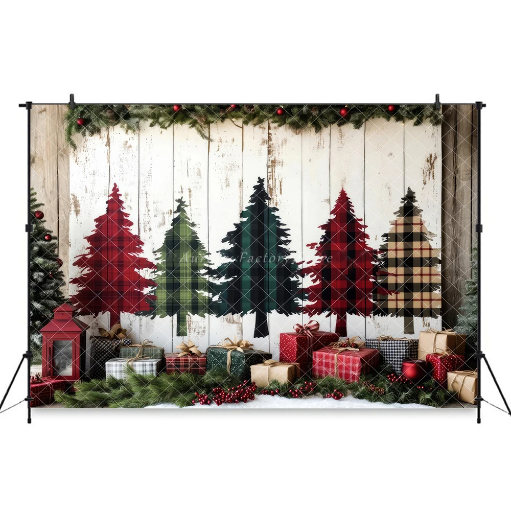 الكلاسيكية عيد الميلاد منقوشة أشجار الصنوبر خلفية الطفل الطفل صورة استوديو الدعائم عيد الميلاد الرجعية خلفية الأسرة صور راية #2