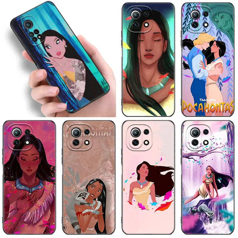 Disney Girl Pocahontas Phone Case For funda Xiaomi Mi 13 12 11 Lite NE 11T 12T 12S Pro 11i Redmi 12C 10C 10A 9T 9C 9A 8A Cover