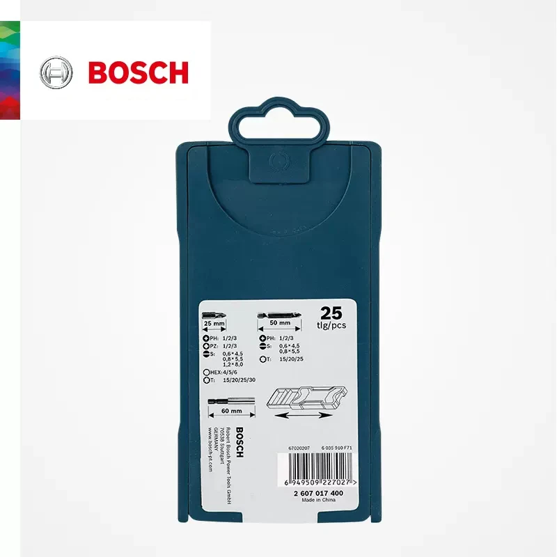 Zestaw wkrętaków Bosch 25 szt. Klucz udarowy o wysokiej twardości 25Mm 50Mm zestaw elektryczne końcówki śrubokrętów do elektronarzędzi