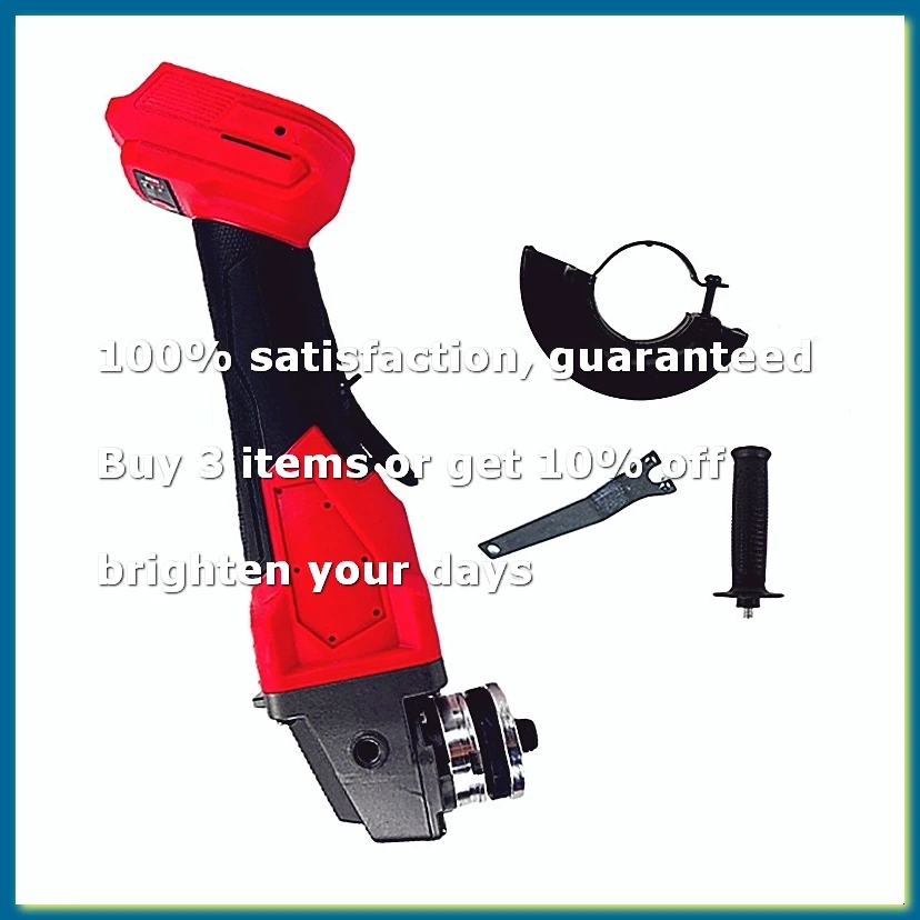 Fit for 18V Battery Brushless Angle Grinder 3 Gears 100mm Electric Cordless Polishing Cutting Machine