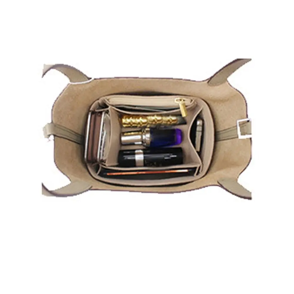 ورأى حقيبة يد إدراج حقيبة سعة كبيرة متعددة جيب محفظة بطانة حقيبة دعم المحمولة حقيبة داخلية لقفل بيكوتين 18/22/26 #4