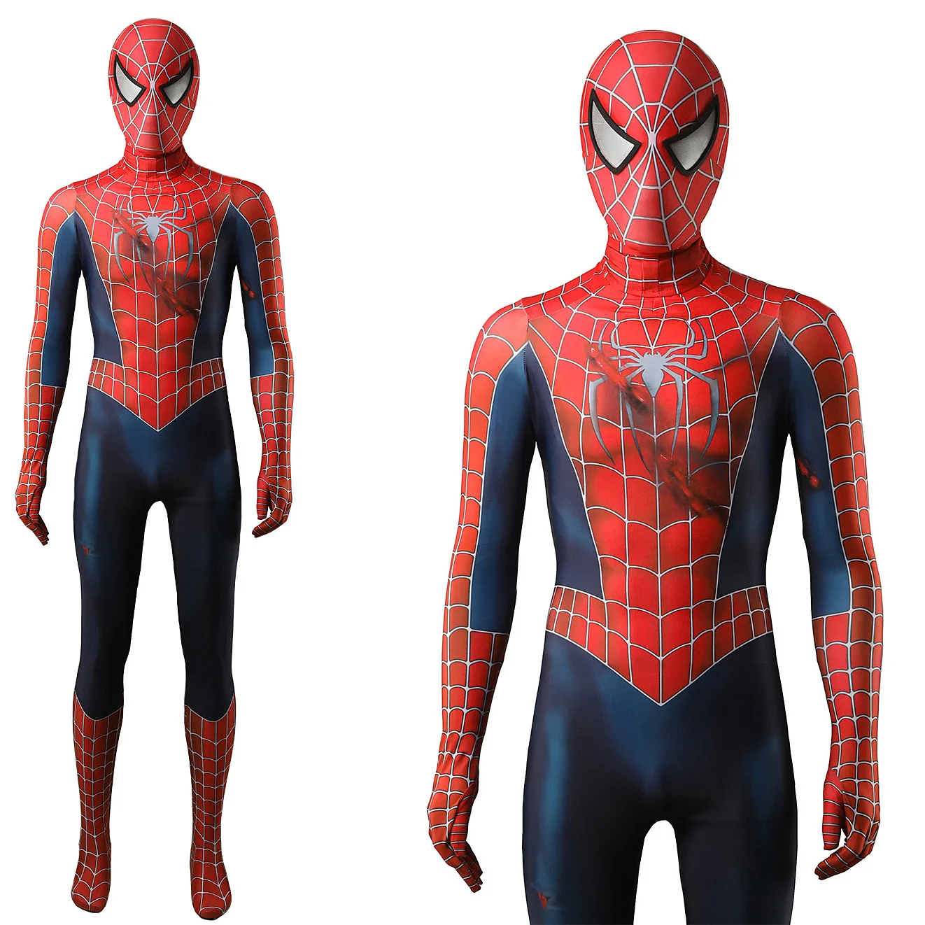 バトルダメージレイミースパイダーマンコスプレスパイダー大人用