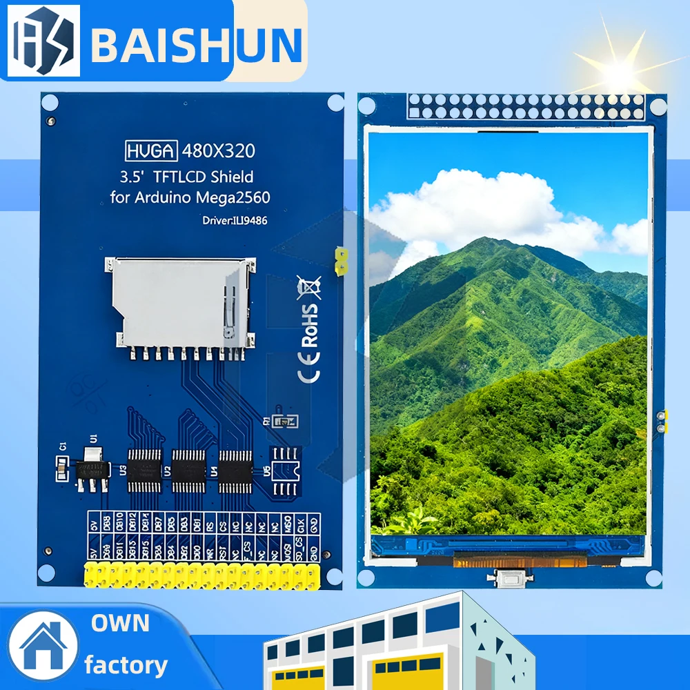 Módulo de tela LCD TFT de 3,5 polegadas Ultra HD 320X480 para placa Arduino MEGA 2560 R3