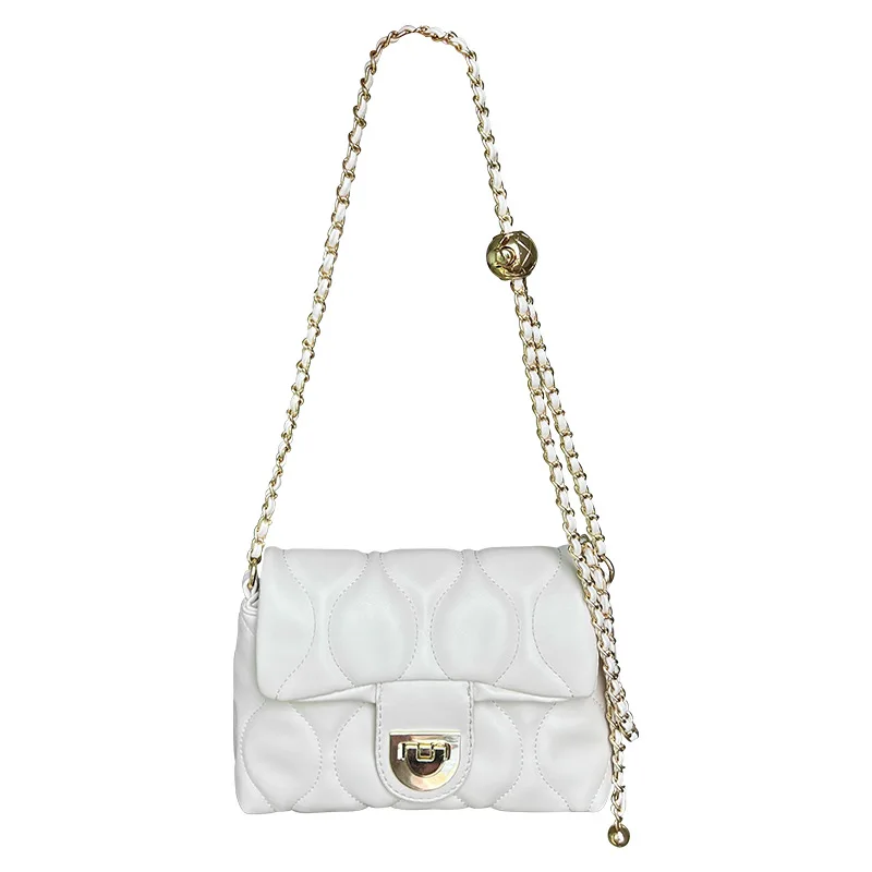 

TRSYPHXM 2024 new Chain small bag, female 2025 popular single shoulder crossbody bag, transfer pearl diamond grid bag