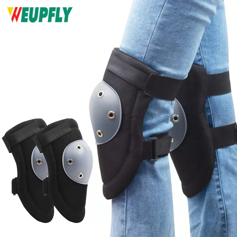 1 Pair Knee Pads for Work, with Comfortable Gel Cushion, Double Straps and Adjustable Clips for Construction, Gardening,Flooring