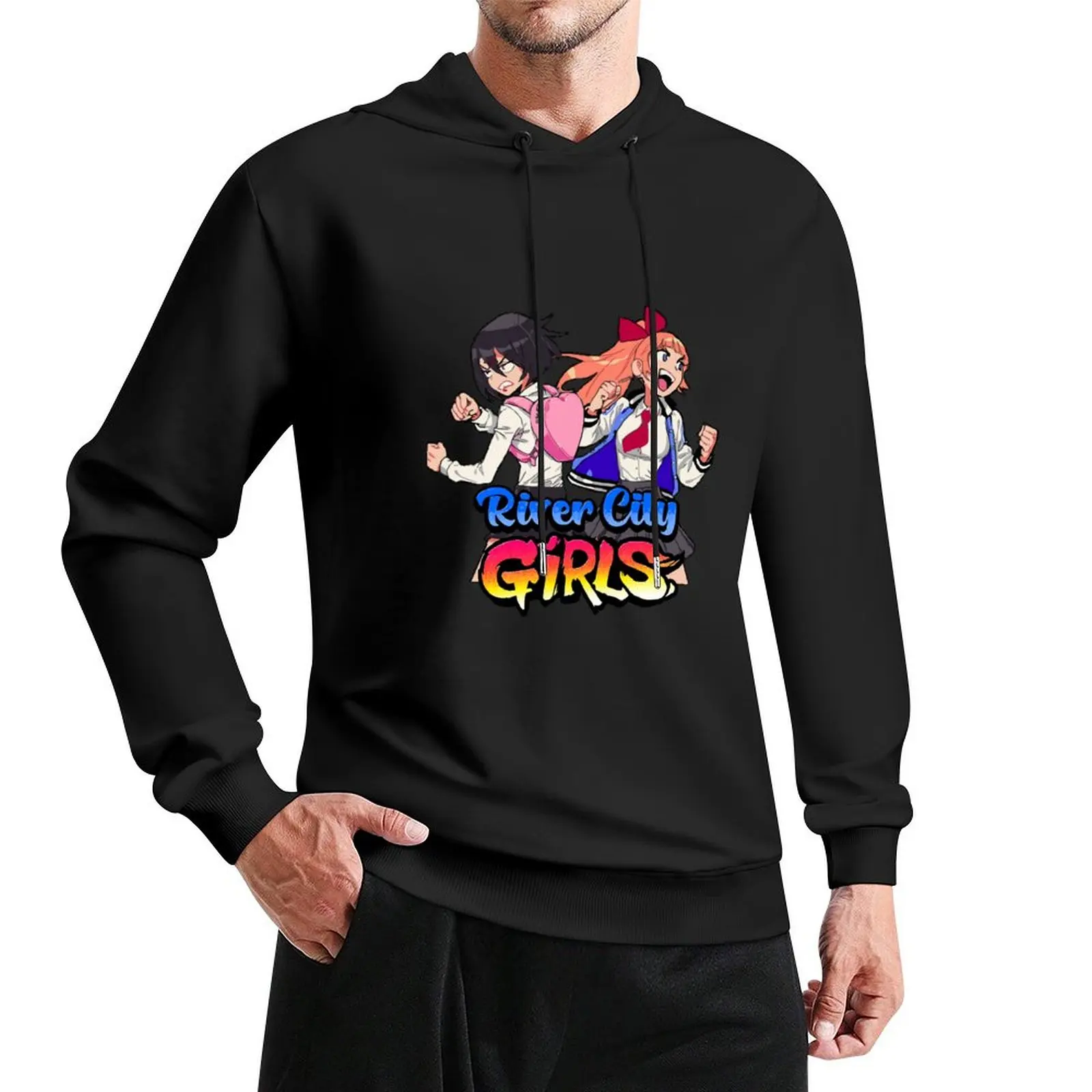 

River City Girls: Misako and Kyoko w/ Logo Pullover Hoodie autumn jacket men men's coat men's sweat-shirt big size hoodie