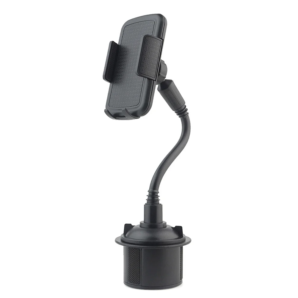 

Universal Car Mount Cup Holder Phone Bracket 360 Rotatable Adjustable Mobile Water Cup Seat For All Phones Black Durable Abs