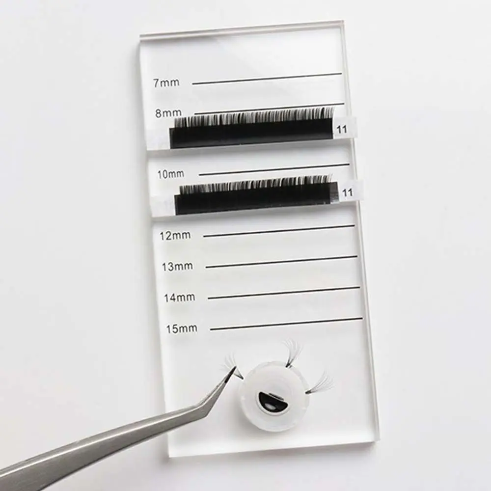 Enxertia suporte de cílios postiços almofada de marca de cílios falsos cílios telha cola palete bandeja de cílios falsos placa de cílios claros
