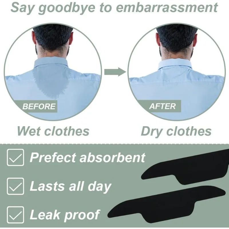 30pcs Hat Sweat Liner PVC Disposable Neck Collar Sweat Pads Collar Shirt Protector Absorbent Collar Liners Pads