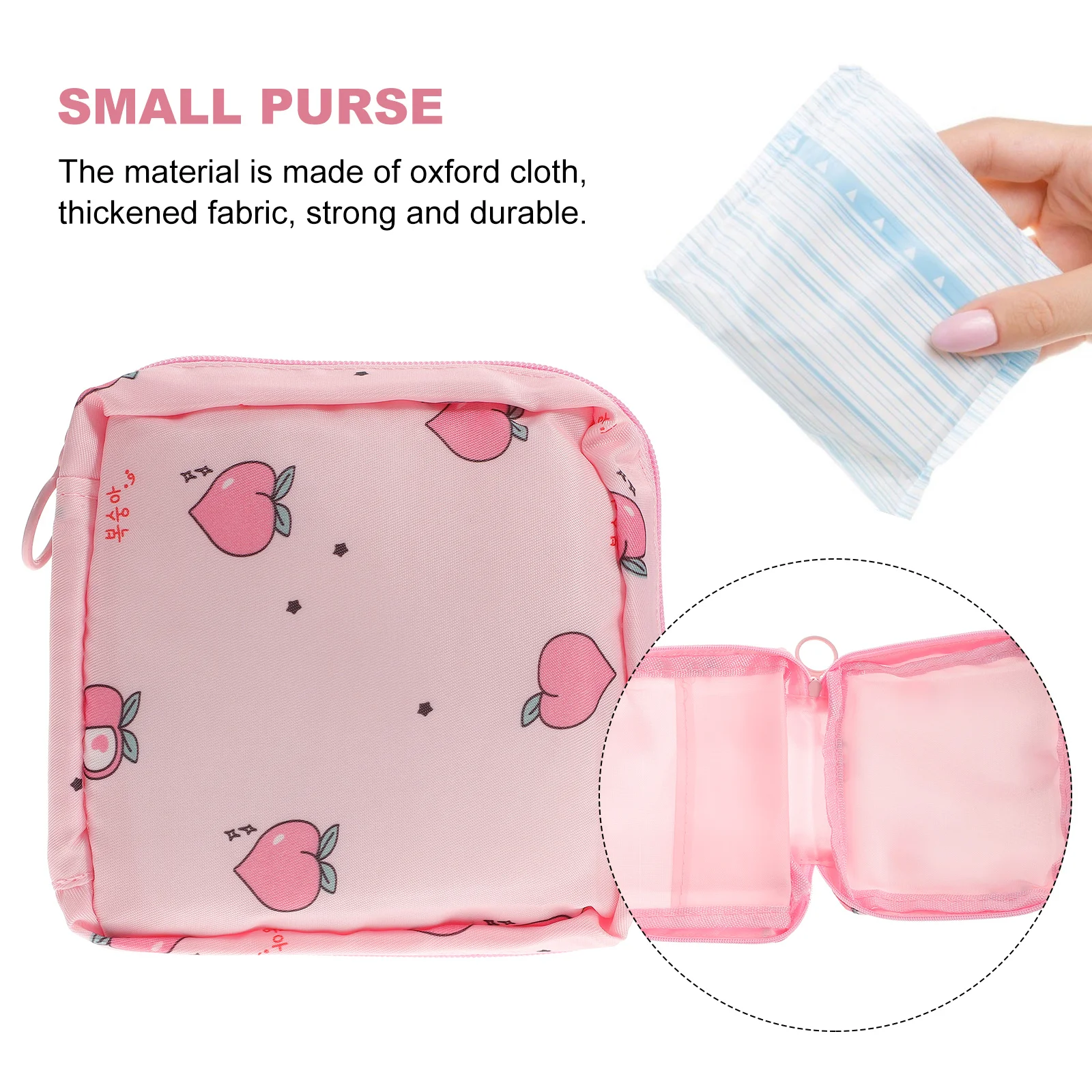 

2pcs Sanitary Napkin Storage Bag Waterproof Cartoon Portable Organizer For Girls Coin Lipstick Jewelry Pouch Makeup Bag