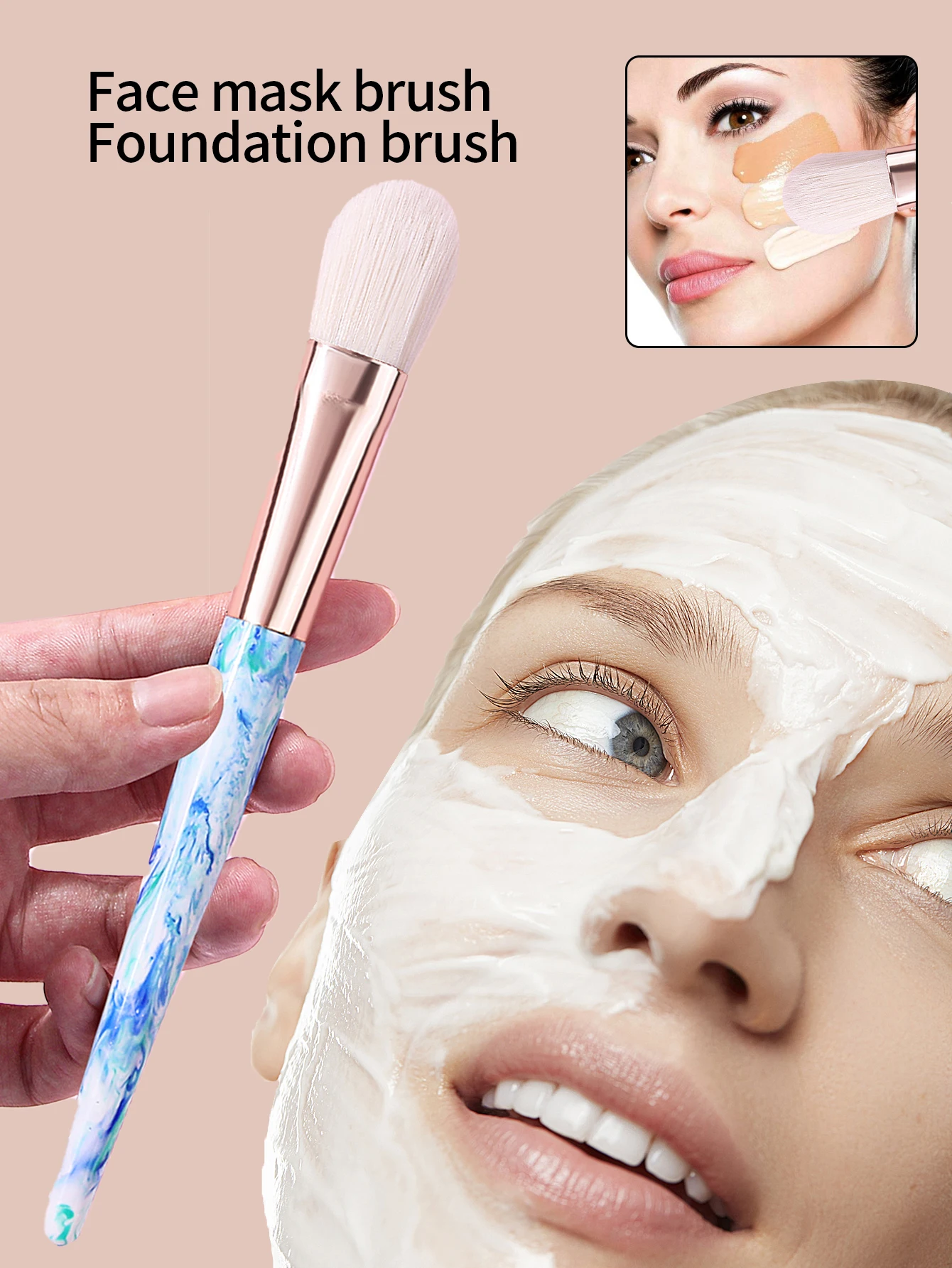 Gesichtsreinigungsset, Silikon-Gesichtsreinigungsbürste, Peeling, manuelle Massage, Gesichtsbürste, Haarband waschen, Gesichtsmaskenbürste
