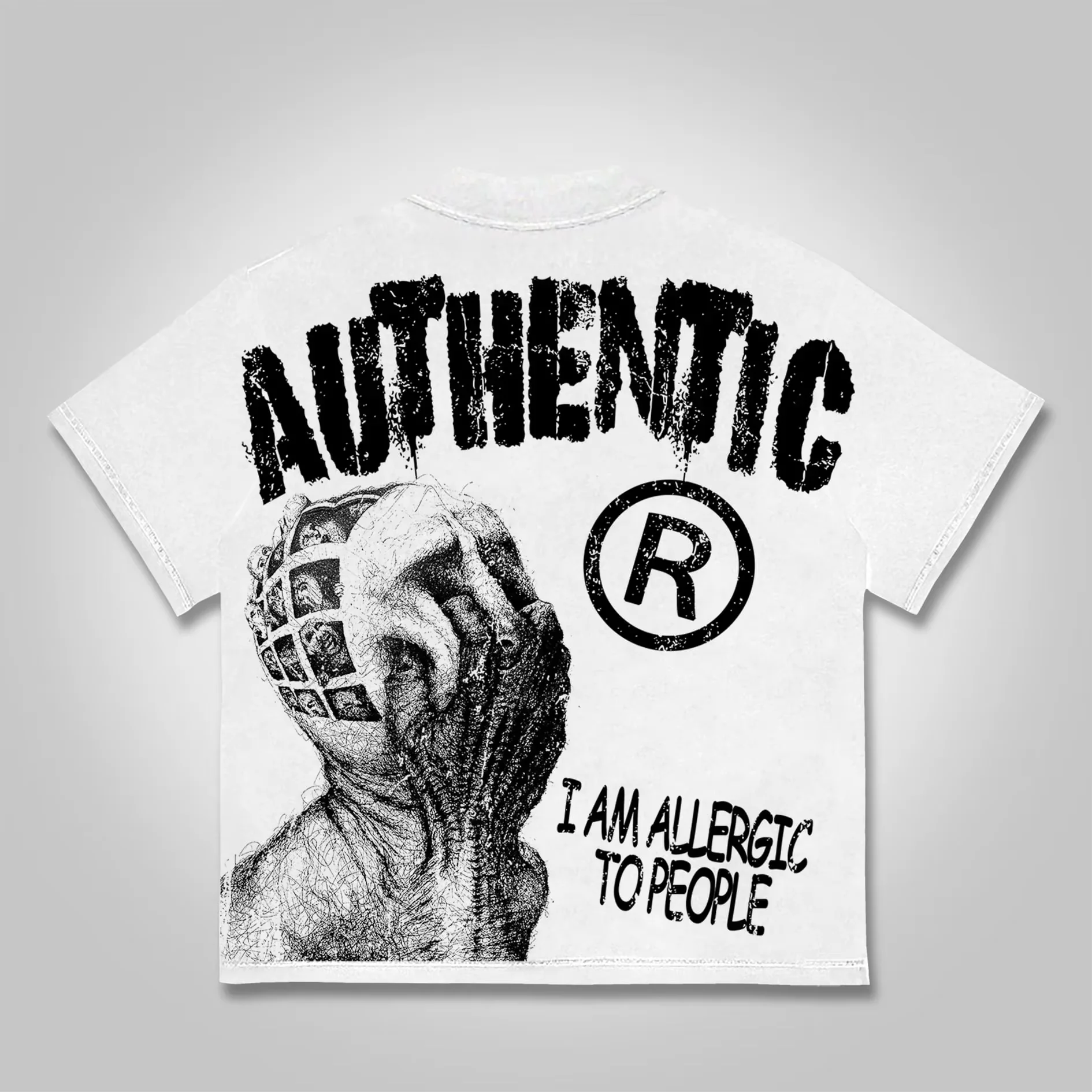 Summer 2026 Best-selling Anti-Social Joke Humorous Theme Outdoor Leisure Trendy Fashion Men's Short-Sleeved T-Shirt Y2K