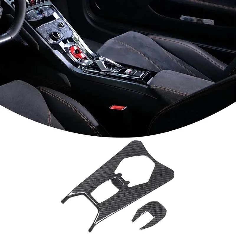 

Real carbon fiber for Lamborghini Hurricane 580/610 2014-2021 gear panel decorative frame interior stickers auto accessories