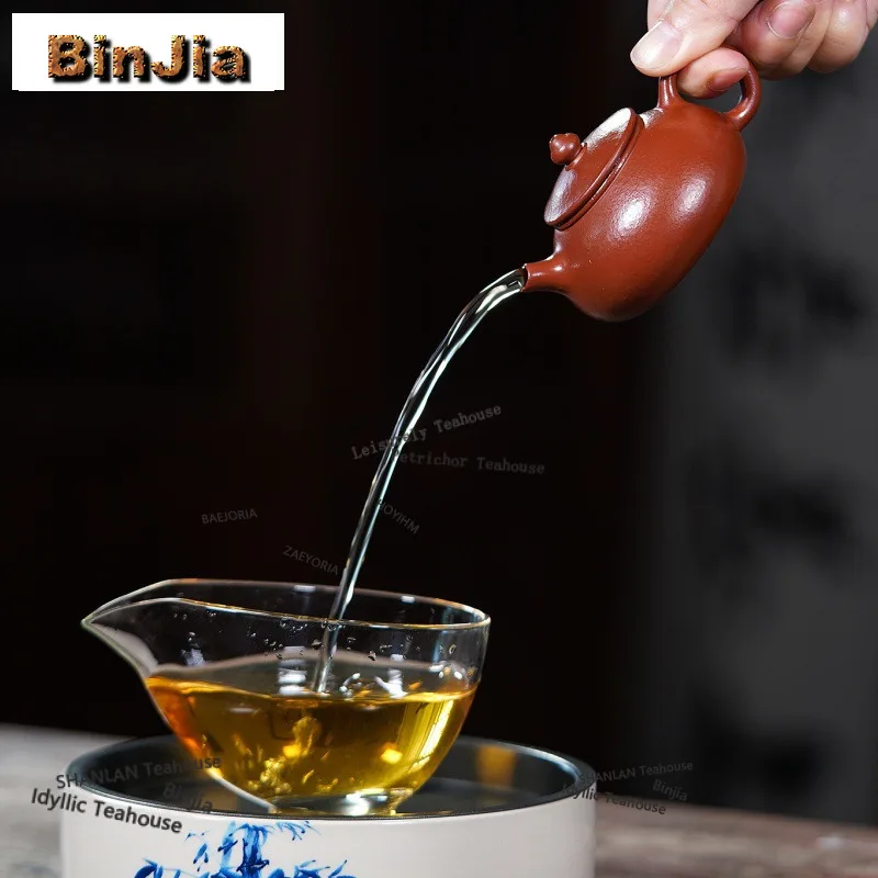 BAEJORIA 100ml Vintage Yixing Purple Clay Teapots Handmade Light Element Pot Raw Ore Zhu Mud Kettle Zisha Tea Set Cha Decoration