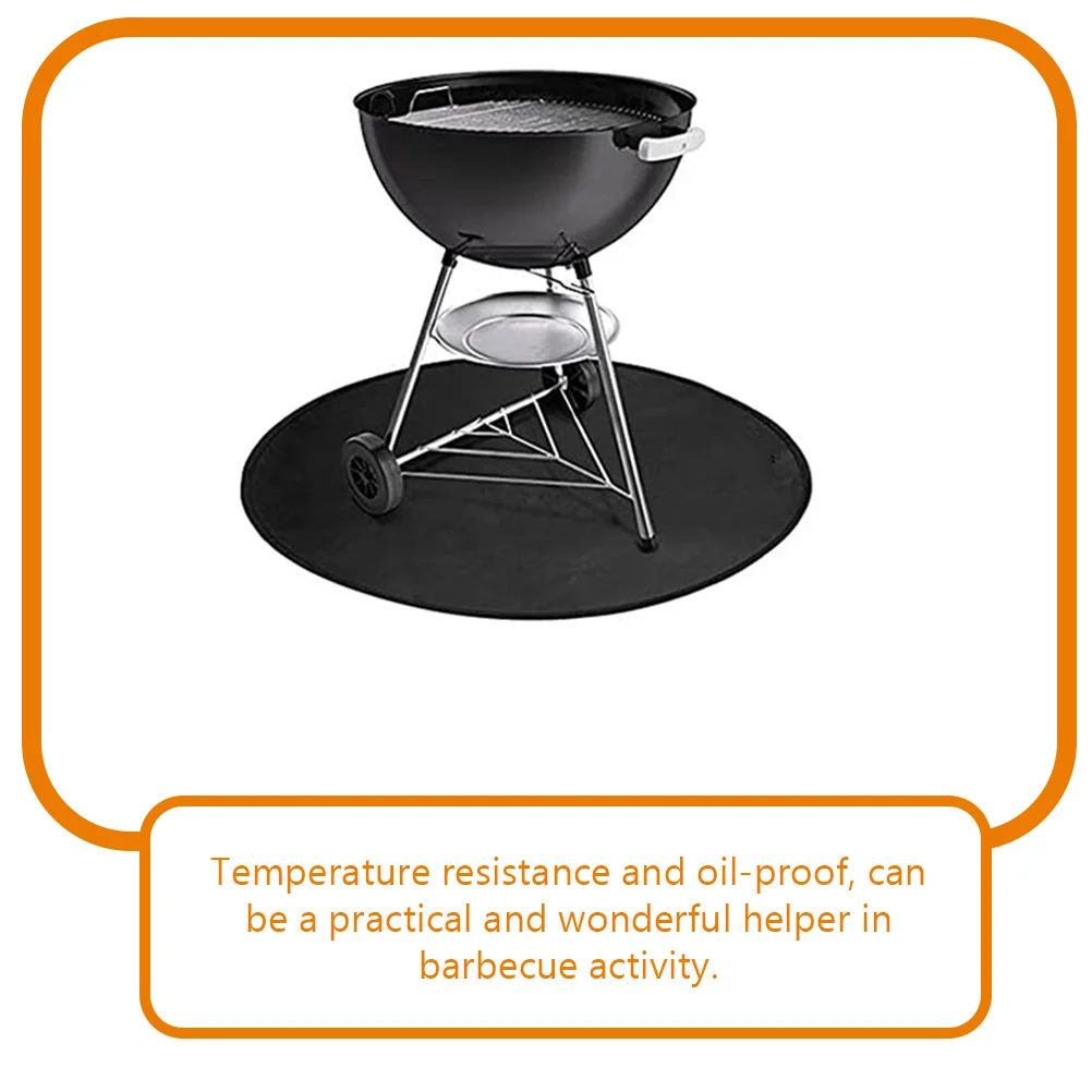 

Fireproof Grill Mat For Outdoor Bbq Durable Heat Resistant Silicone Cushion Oil-Proof Portable Grass Fireproof Mat For Camping