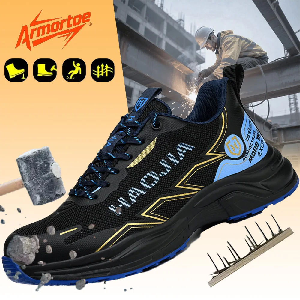 

ArmorToe New Steel Toe Safety Shoes Anti-Impact Puncture Proof Slip Abrasion Resistant Casual Work Footwear #Armor2802
