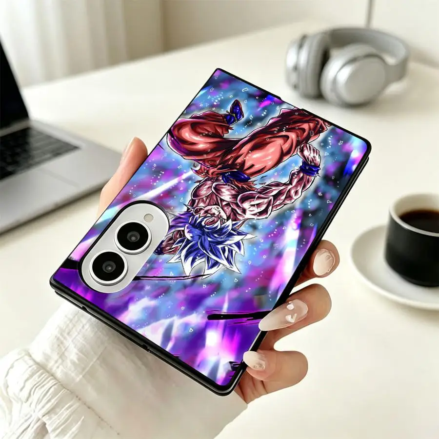 Dragon Balls Goku Purple Case for Samsung Galaxy Z Fold 8 Z Fold8 Wide ZFold Wide ZFold8 Luxury Phone Cover