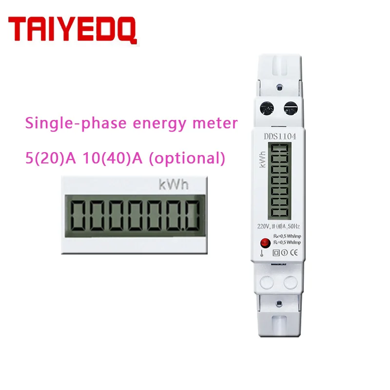10(40)A jednofazowy 1P 2-przewodowy cyfrowy watomierz zużycie energii kWh licznik energii AC 220V 50Hz LCD elektryczny