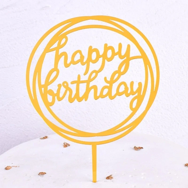 10pcs Multiple Styles Happy Birthday Cake Topper Black Gold Cake Toppers Baby Shower Cake Birthday Party Cake Flag Decorations 1 image 4
