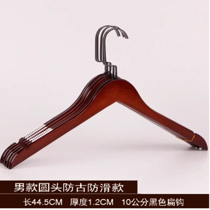 High-end Solid Wood Vintage Hanger for Men and Women, Wooden Wide Shoulder Coat, Hotel Clothing Store, 5Pcs, 10Pcs