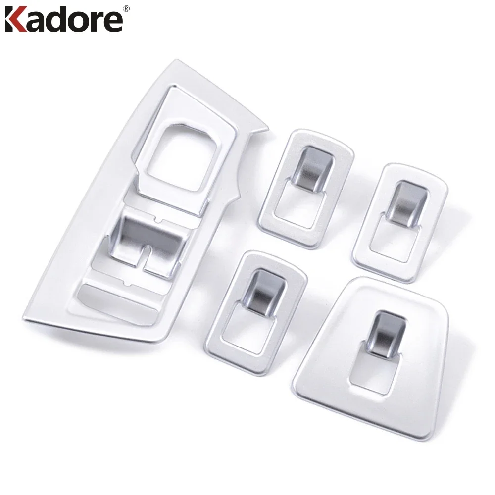 Car Inner Door Window Lift Switch Button Panel Cover Trim For Volkswagen VW Tiguan 2017-2022 Carbon Fiber Interior Accessories - view 5