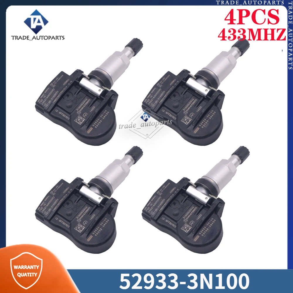 52933-3N100 52933-B1100 52933-2M650 For Hyundai Genesis Solaris Accent Ix55 Kia Ceed Picanto Venga TPMS Car Tire Pressure Sensor