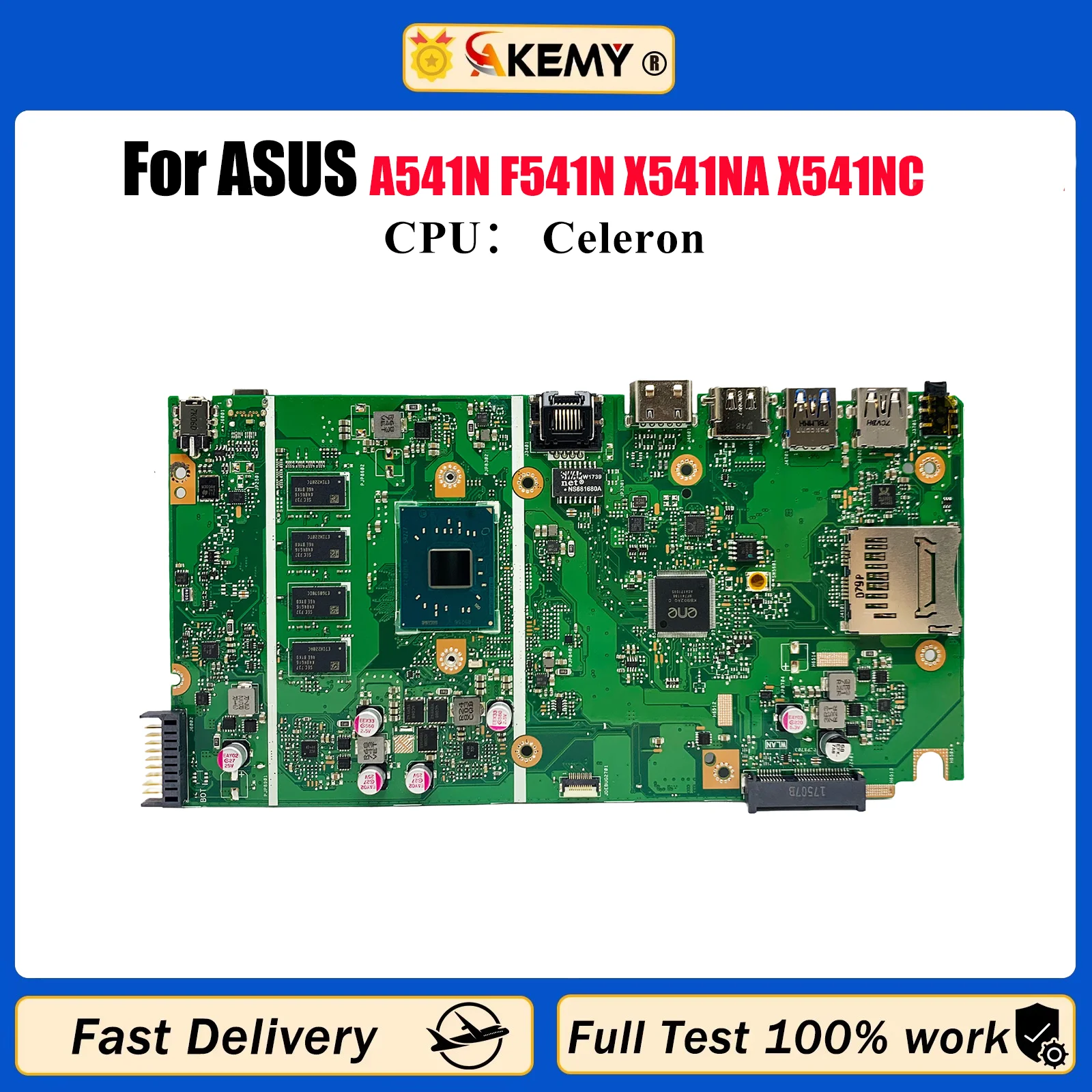 

X541NA Материнская плата для ноутбука ASUS VivoBook X541N A541N F541N A541N R541N X541NA X541NC Материнская плата для ноутбука с процессором Celeron stk
