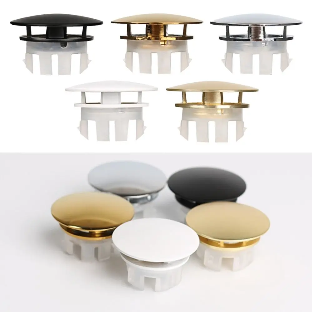 Useful Round Sink Overflow Covers double layer Replacement Sink Hole Cover Copper Wash Basin Overflow Ring Plug Kitchen Bathroom