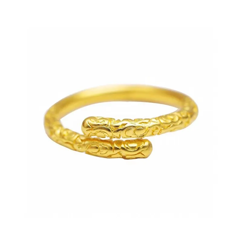 Ring, men and women, gold-plated, black, mythological, Wukong, golden hoop, stick, Journey to the West, fashionable jewelry